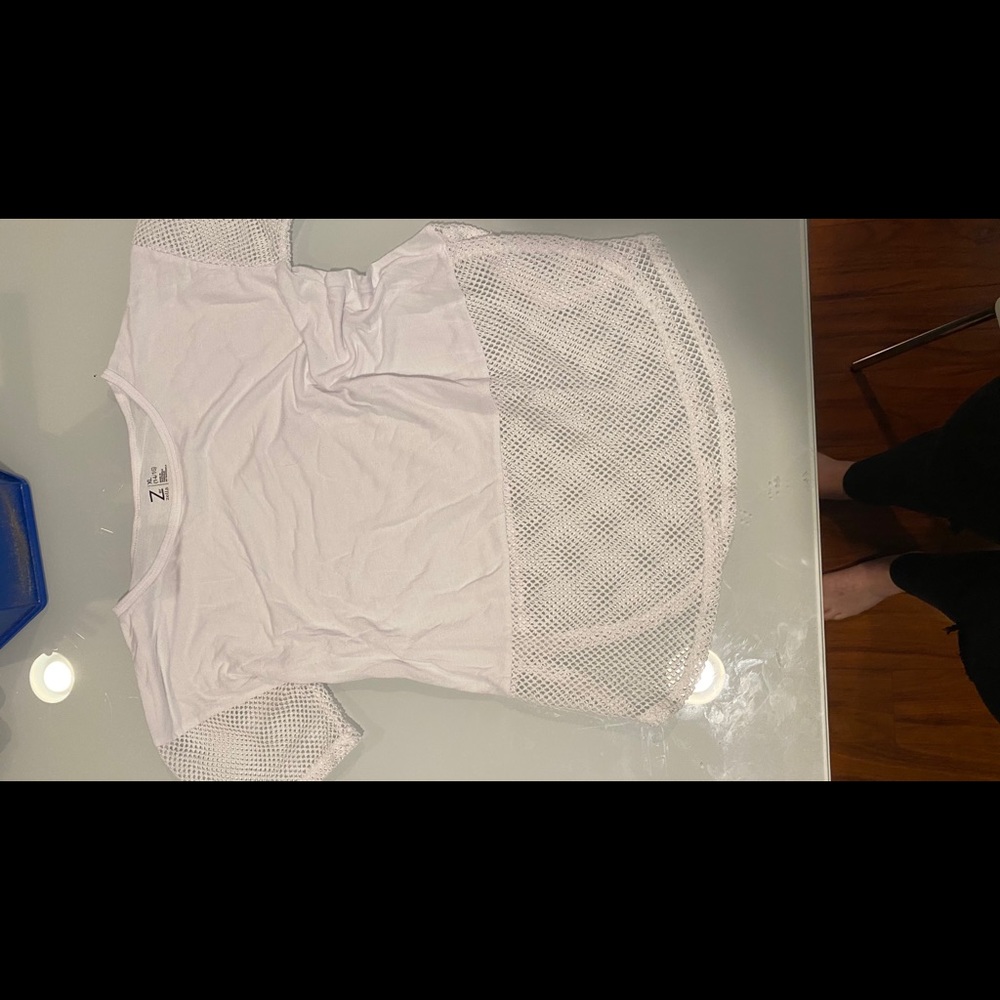 White Zella mesh top